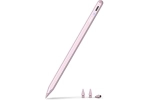 A8 Rosa Lápiz para iPad 2018-2025,Metapen Lapiz Tablet Tactil Compatible con iPad 11 A16/10/9/8/7/6,Pro 11"/12.9"/M4,Air 3/4/5/M2/M3,Mini 5/6,Rechazo de Palma,Recarga Rápida,Ideal para Notas,Dibujo