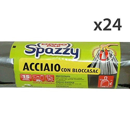 Juego 24 bolsas acero 15 piezas + bloccasac Domopak riordino