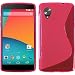 Produktbild PhoneNatic Case für Google Nexus 5 Hülle Silikon pink S-Style + 2 Schutzfolien