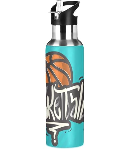 Vnurnrn Regalo Vintage Nota Musicale Bottiglia Acqua Acciaio Inox, Isolato Borraccia Termica Senza BPA 600ML per Bevande Calde e Fredde per Bambini Sport Ciclismo Scuola