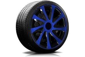 AUTOTEPPICH STYLERS 15" 15 Zoll Radkappen 04/RK Schwarz-Royalblau Radblenden (Farbe und Größe wählbar!)