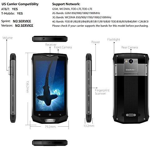 iGET BLACKVIEW GBV8000 Pro Titan Dual SIM 4G 64GB Black, Titanium - Smartphones (12.7 cm (5