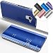 Produktbild Samsung Galaxy A7 2017 Hülle Galaxy A7 2017 Spiegel Ledertasche Handyhülle im BookStyle COTDINFOR Überzug Mirror Effect PC Leder Hülle Cool Männer Mädchen Slim Fit Folio Spiegel Schutzhülle Samsung Galaxy A7 2017 Full Body Schutz Plating Spiegel PU Lederbezug Hell Clear Crystal Spiegel Fall mit Flip Cover Ständer Etui Flip Case Hüllen Schutzhüllen für Samsung Galaxy A7 2017 Mirror PU Blue MX.