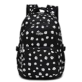 Mantenimiento: lavado a mano Minetom Niñas La Capacidad Grande Mochila Escolar Con Impresión Mochilas Bolsa De Hombro Negro