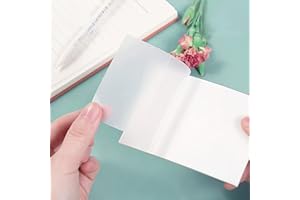 Teselife 100 Stück Transparente Haftnotizen, Durchsichtige Post Sticky Notes It 95x70mm Transparent Klein Haftnotizen Klebezettel Wasserdichte Notizzettel zum Büchern Aufnehmen Notizen Büro Schüler