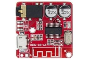 SANEC Bluetooth 4.1 Ses Alıcı (Audio) Modülü - Kablosuz Stereo Müzik Modülü - Kırmızı