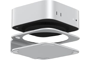 AKKYAJAURE Dockningsstativ för Mac Mini M4, aluminiumstativ för skrivbord för nya Mac Mini M4 och M4 Pro, förbättrad kylning