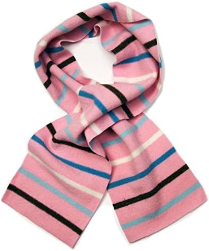 Multi Coloured Felted Stripe Wool Scarf - Pastel Pink - Made in Scotland
