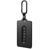 Spigen Tesla Anahtar Kartı ile Uyumlu C&uuml;zdan Kartlık + Karabiner Anahtarlık TO243 Siyah - ACP11310 (Spigen TR Garantili)