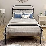 Bettgestell -- Metallbett-Größe: 196.5 * 90.5 * 80.5CM (77.36 * 35.6 * 31.7IN) .Standard Einzelbett, Anzug für 90 * 190-Matratzen. Hinweis: Keine Matratze enthalten.