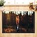 Produktbild Forest Decor Mesdames avec de longs cheveux Se lever dans des tapis de bain de forêt antidérapant paillasson entrées de sol tapis de porte d'entrée d'intérieur tapis de bain pour enfants 60X40CM salle de bains accessoires