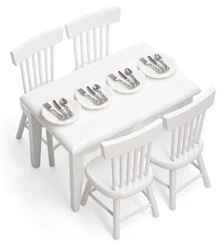 Odoria Maison De Poupée Évier Miniature 1/12 - Lavabo Vasque Vintage Bois Blanc Avec Porte