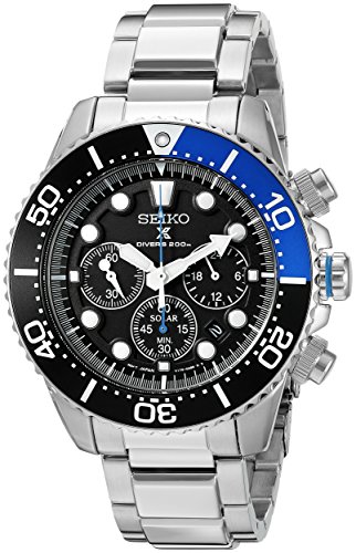 SEIKO SEIKO SOLAR DIVERS SSC017 GENTS STAINLESS STEEL CASE CHRONOGRAPH WATCH