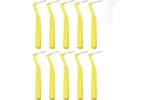 Tadipri 10 Unidades Cepillos Interdentales Angulados 0,7Mm, Amarillo