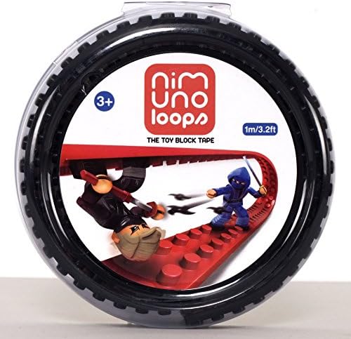 Official Nimuno Loop Self Adhesive Building Block Tape in various colours (also stocking receiver tape) (2 Wide, Black)