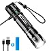 Produktbild Nestling LED Taschenlampe,CREE XPG2 S3 Taktische Taschenlampe Super Hell 1000 Lumen USB Wiederaufladbare Taschenlampen, IP67 Wasserdicht Taschenlampe mit 5 Modi für Outdoor camping/Wandern/Walking