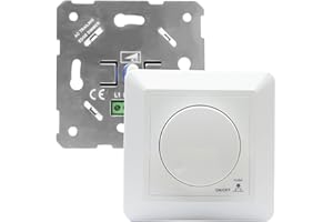 Kamanan Interruptor Dimmer, Aroidful Dimmer Led Giratorio Luz Led Brillo Ajustable Interruptor Pared Regulador De Luz Para Lámparas De Incandescencia, 220 V 630 W TRIAC…