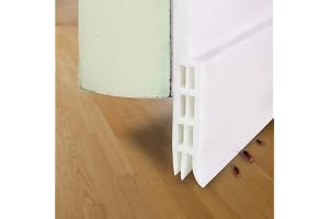Under dörren svepande väder strippning dörr botten tätningsremsa dörr dragstopp dörr vädertätning dörr dragpropp ljudisolerad energibesparande bottentätning 5 cm bredd x 99 cm längd
