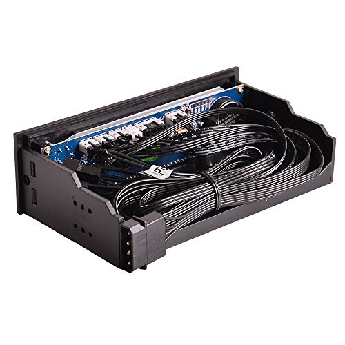 Eximtrade 5 25  LCD Controlador de Velocidad del Ventilador CPU HDD Ordenador Temperatura Sensor