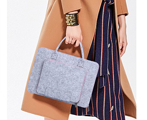16 Zoll Laptop Schutzh  lle Filz Tasche H  lle Sleeve Case Laptoptasche Notebooktasche Rosa