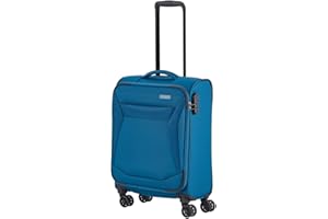 Travelite 4-kołowy zestaw walizek, miękka obudowa, rozmiary L/M/S, seria Chios Trolley, Petrol, Trolley Handgepäck (55 cm), Miękki bagaż podręczny walizka na kółkach z 4 kółkami