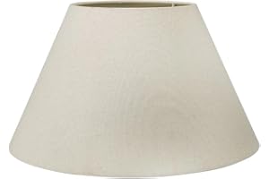 PACIFIC LIFESTYLE 14 inch Slubby Hopsack Empire Lampshade | Modern Lamp Shades for Table Lamps and Floor Lamps | Natural Cream Lampshade for Standard Lamps (Empire, 35cm diameter)