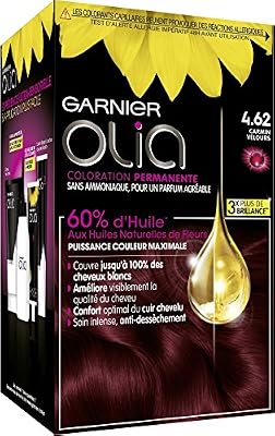 Garnier - Olia - Coloration Permanente à l’Huile Sans Ammoniaque Carmin - 4.62 Carmin Velours