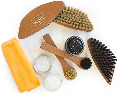 Premium Horsehair and Shoe Care Kit with Brushes and cream. Professional and exquisite shone shine kit by Victor de Banke