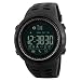 Produktbild Fashion Herren Outdoor Bluetooth Schrittzähler Reminder Smart Watch unterstützt IOS Android Kamera Sport Armbanduhr, Schwarz