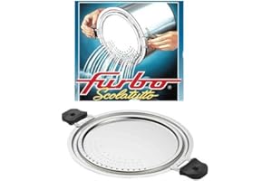 Eppicotispai Coperchio SCOLATUTTO Universale FURBO (per pentole Ø 20/22/24 cm) Acciaio Inox 18/10