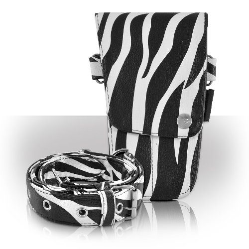 Roo Beauty Hairdressing Pouch, Scissor Holster, Hair Kit Accessories in Pod Zebra
