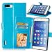 Produktbild Nancen Huawei Honor 6 Plus (5,5 Zoll) Lederhülle Neu Style Acht Farbe Weich PU Flip Case Ledertasche / Schutz Etui, Einfach Vintage Kollektion Karten Slot Foto Wallet Hülle Handy Tasche Zubehör