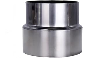 HOHOVYVY Ofenrohr Reduzierung von Ø 100 mm auf Ø 90 mm, Rauchrohrreduzierung, Reduzierung Ofenrohr Rauchrohr Reduzierstück Kaminrohr, Edelstahl Schornstein Premium Kaminrohr Abgasrohr