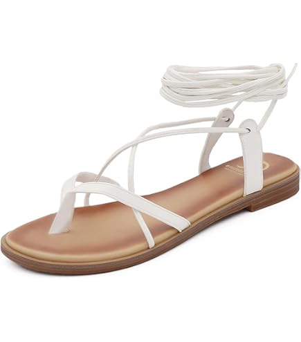 Zenithia Sandali Gladiatore Piatti In Ecopelle – Aperti, Intrecciati, Con Tacco 2cm, Perfetti Per Spiaggia E Tempo Libero - 4