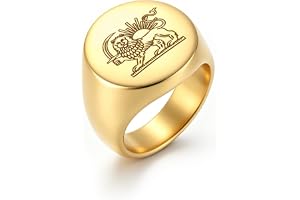 SIPURIS Iran lejon solskylt ring persisk shir va Khorshid band iransk vintage fingersmycken för män