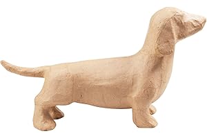 DÉCOPATCH Glorex Decopatch SA189C - 1 supporto in cartapesta marrone 27,5x7x15,5 cm, Bassotto