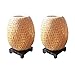 Produktbild Lampen Nachttischlampe aus Bambus éco-design, paarweise. Geflecht handgefertigt Original und ursprünglichen des Vietnam - Lampe aus Bambus - Rattan Laterne Kronleuchter - 220 - 240 V