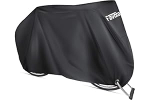 Favoto Housse de Vélo Extérieure, Bâche de Protection de Bicyclette Imperméable Anti Poussière Pluie UV Neige pour VTT et Vélo de Route Montagne, 200x70x110cm Noir