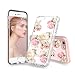 Produktbild 2 in 1 Schutzhülle für iPhone 6S,Anti-Kratzer Stoßfest Hart Hülle für iPhone 6,Moiky Stilvoll Rose Blume Muster Ultra Dünn Full Body Schwer Pflicht Kratzfest Stoßdämpfend PC Abdeckung Telefonkasten Handytasche + 1 x Frei Displayschutzfolie