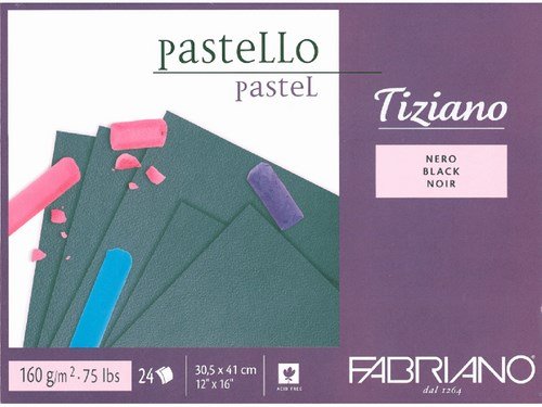 Fabriano Tiziano Pastel Blocks Black 160 GSM 30.5 X 41 CM