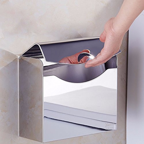 Preisvergleich Produktbild STAZSX Toilettenpapier Tissue-Box Edelstahl Toilettenpapier-Box, 12328-glänzend dicker Gras Kartons