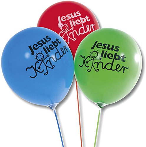 °°1301 Luftballons 50er Pack, "Jesus liebt Kinder"