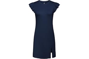 Jack Smith Robe de sport fendue sur le devant + short à manches flottantes et col rond pour femme