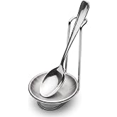 Kabakoz Paslanmaz &Ccedil;elik Kep&ccedil;e Standı, Yemek Yağ Lekelerine Karşı Temiz Tutan Dik Metal G&ouml;vde, Kevgir Kaşık &Ccedil;ırpıcı Mutfak Set