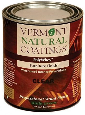 Vermont Natural Coatings Poly Whey Furniture Finish, Clear Satin Finish, 1 Quart by Vermont Natural Coatings