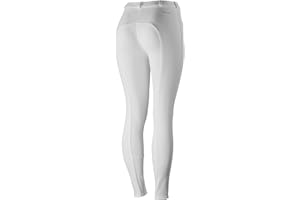 HORZE Pantalones de Montar Active para Mujer con Asiento Completo de Silicona, Bolsillos con Cremallera y bajo elástico, Todas Las Tallas