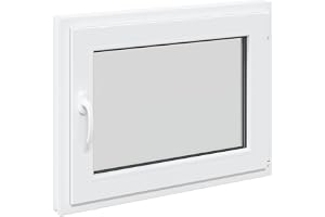 vidaXL Tilt & Turn Källarfönster RISOR 80 x 50 cm PVC och glas