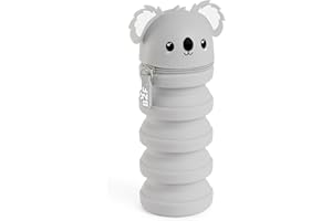 Back2Fun - Portatodo cubilete 2 en 1 Extensible, Estuche Escolar un Compartimento, Porta Todo retráctil de Silicona Suave con Cierre Cremallera, Material Divertido para la Vuelta al Cole