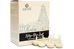 SATVIK STORE Satvik 50 Pcs. Pure Ghee Wicks Readymade Ghee Diya Wicks Diya / Puja Batti for Your Daily Pujan Essential