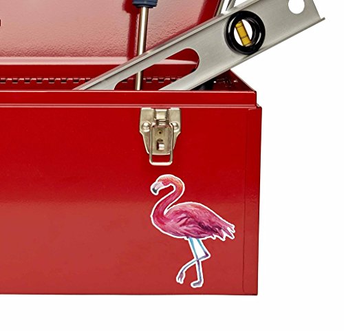 2 x Pink Flamingo Vinyl Aufkleber Aufkleber Laptop Auto Reise Gepäck Label Tag # 9626 – 10cm/100mm Wide - 4